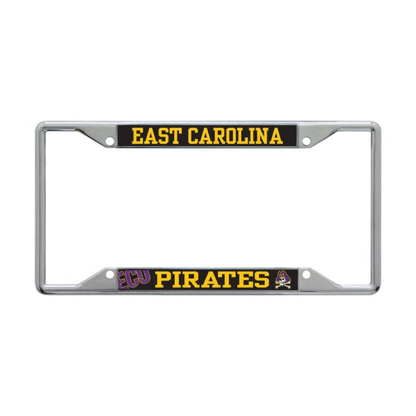 Wholesale-East Carolina Pirates MEGA Lic Plt Frame S/S Printed