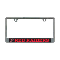 Wholesale-Texas Tech Red Raiders MEGA Lic Plate Frame B/O Printed