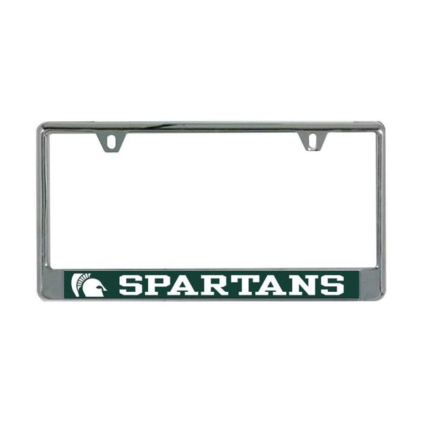 Wholesale-Michigan State Spartans MEGA Lic Plate Frame B/O Printed