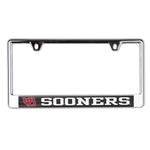 Wholesale-Oklahoma Sooners MEGA Lic Plate Frame B/O Printed