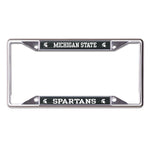 Wholesale-Michigan State Spartans CARBON Lic Plt Frame S/L Printed