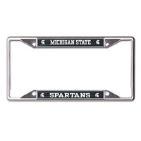 Wholesale-Michigan State Spartans CARBON Lic Plt Frame S/L Printed