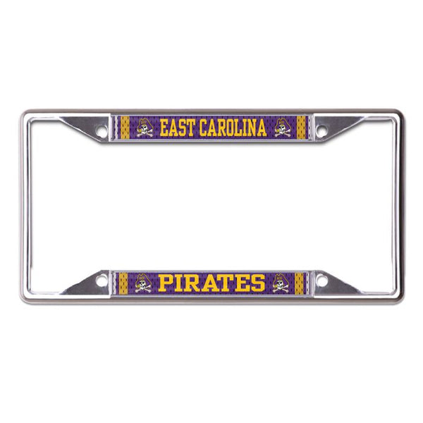 Wholesale-East Carolina Pirates JERSEY Lic Plt Frame S/S Printed