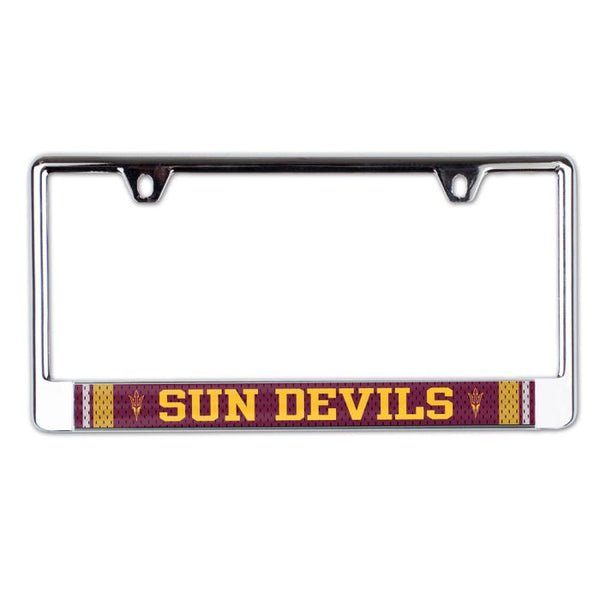 Wholesale-Arizona State Sun Devils JERSEY Lic Plate Frame B/O Printed