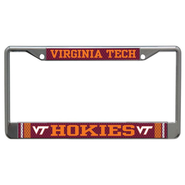 Wholesale-Virginia Tech Hokies JERSEY Lic Plt Frame S/L Printed