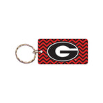 Georgia Bulldogs CHEVRON Keychain Rectangle