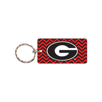 Georgia Bulldogs CHEVRON Keychain Rectangle