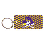 Wholesale-East Carolina Pirates CHEVRON Keychain Rectangle