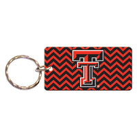 Wholesale-Texas Tech Red Raiders CHEVRON Keychain Rectangle