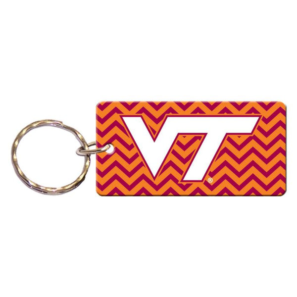 Wholesale-Virginia Tech Hokies CHEVRON Keychain Rectangle