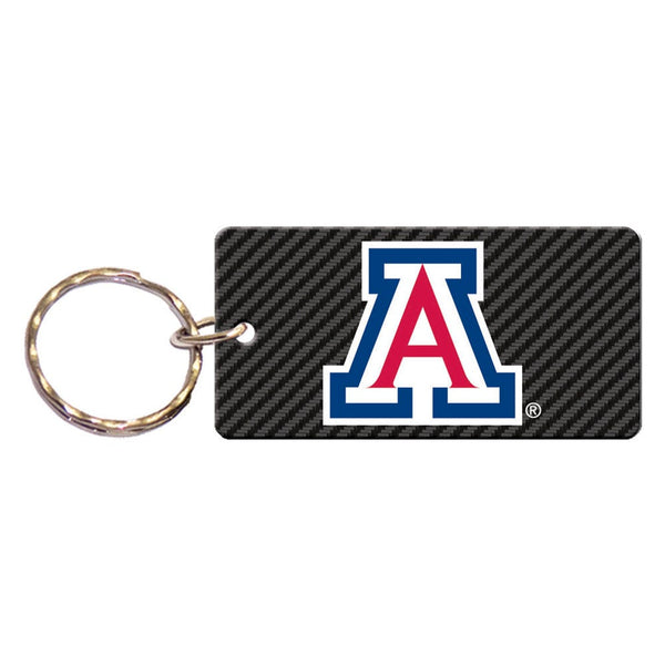 Arizona Wildcats CARBON Keychain Rectangle
