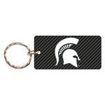 Wholesale-Michigan State Spartans CARBON Keychain Rectangle