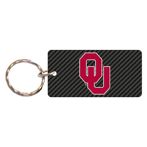 Wholesale-Oklahoma Sooners CARBON Keychain Rectangle