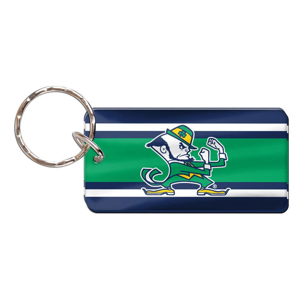 Notre Dame Fighting Irish STRIPES Keychain Rectangle