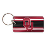 Wholesale-Oklahoma Sooners STRIPES Keychain Rectangle