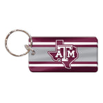 Texas A&M Aggies STRIPES Keychain Rectangle