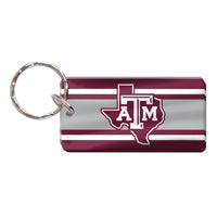 Texas A&M Aggies STRIPES Keychain Rectangle