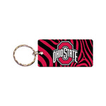 Wholesale-Ohio State Buckeyes ZEBRA Keychain Rectangle