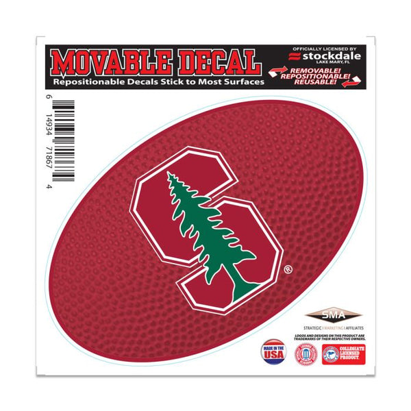 Wholesale-Stanford Cardinal TEAMBALL All Surface Decal 6" x 6"