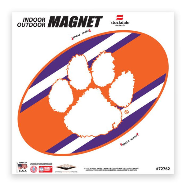 Wholesale-Clemson Tigers STRIPES Outdoor Magnets 12" x 12"