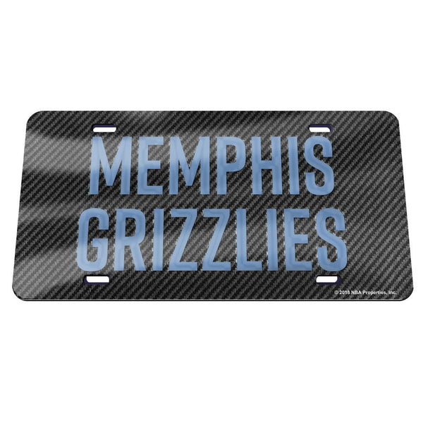 Memphis Grizzlies CARBON Specialty Acrylic License Plate