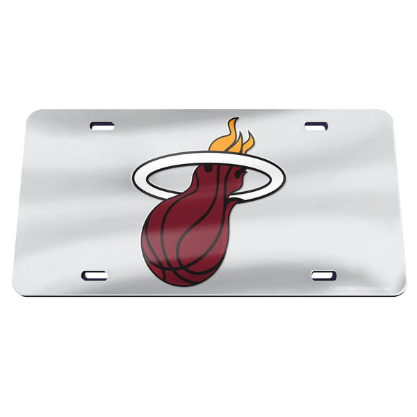 Miami Heat SILVER Specialty Acrylic License Plate
