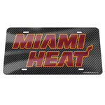 Miami Heat CARBON Specialty Acrylic License Plate