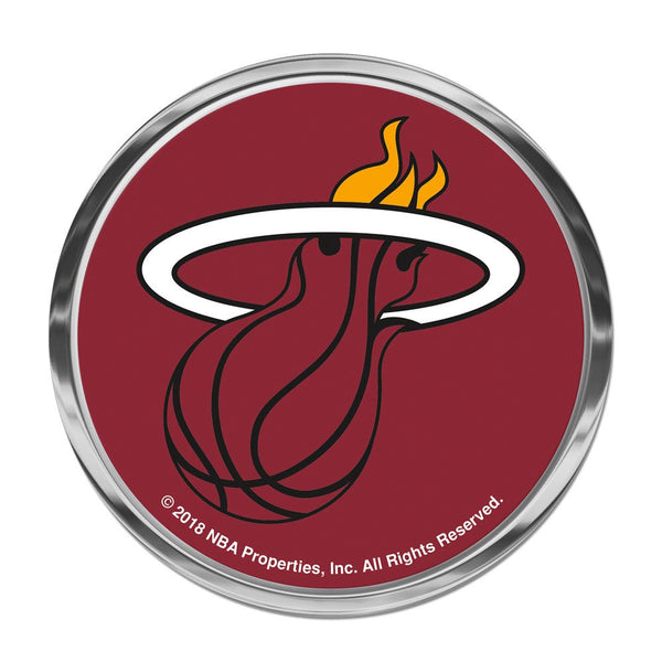 Miami Heat Chrome Metal Domed Emblem