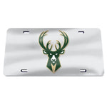 Milwaukee Bucks SILVER Specialty Acrylic License Plate