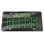 Milwaukee Bucks CARBON Specialty Acrylic License Plate