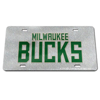 Milwaukee Bucks GLITTER Specialty Acrylic License Plate