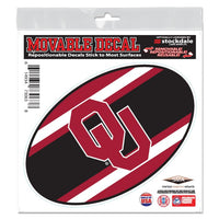 Wholesale-Oklahoma Sooners STRIPES All Surface Decal 6" x 6"