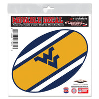 West Virginia Mountaineers STRIPES All Surface Decal 6" x 6"