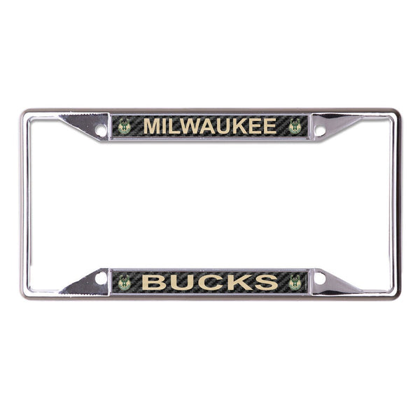 Milwaukee Bucks CARBON Lic Plt Frame S/S Printed