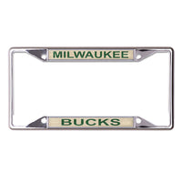 Milwaukee Bucks GLITTER Lic Plt Frame S/S Printed