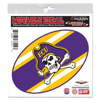 Wholesale-East Carolina Pirates STRIPES All Surface Decal 6" x 6"