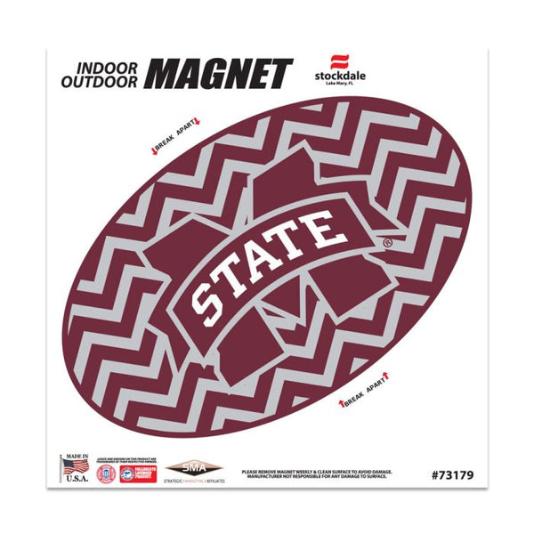 Wholesale-Mississippi State Bulldogs CHEVRON Outdoor Magnets 6" x 6"