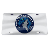 Minnesota Timberwolves SILVER Specialty Acrylic License Plate
