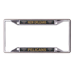 New Orleans Pelicans CARBON Lic Plt Frame S/S Printed
