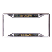 New Orleans Pelicans CARBON Lic Plt Frame S/S Printed