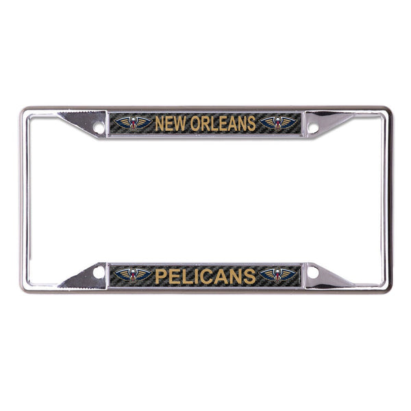 New Orleans Pelicans CARBON Lic Plt Frame S/S Printed