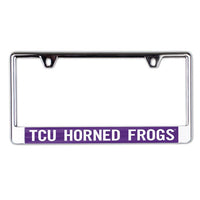 Wholesale-TCU Horned Frogs Lic Plate Frame B/O Printed