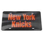 New York Knicks CARBON Specialty Acrylic License Plate