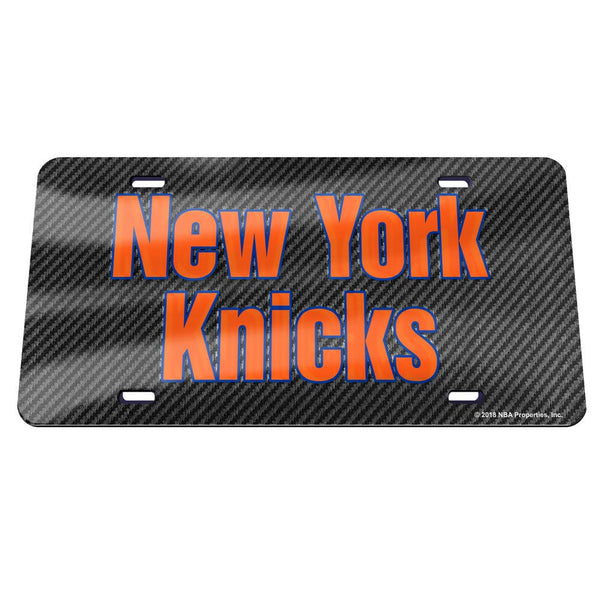 New York Knicks CARBON Specialty Acrylic License Plate
