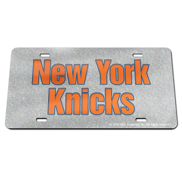New York Knicks GLITTER Specialty Acrylic License Plate