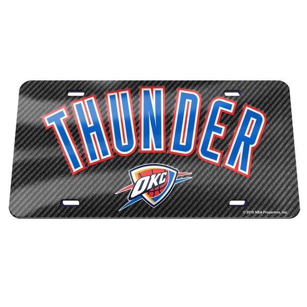 Oklahoma City Thunder CARBON Specialty Acrylic License Plate