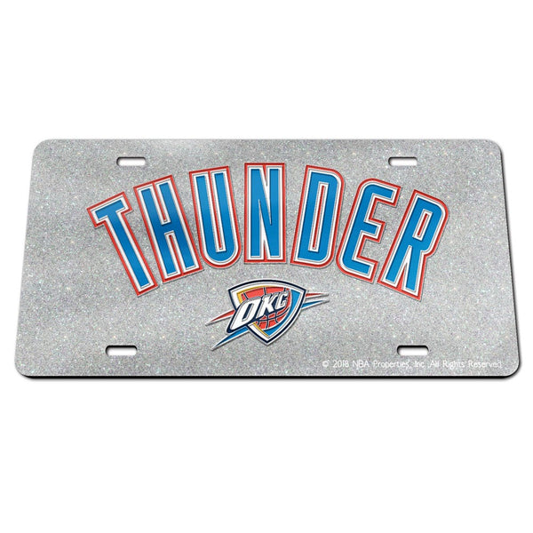 Oklahoma City Thunder GLITTER Specialty Acrylic License Plate