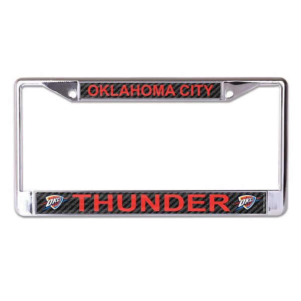 Oklahoma City Thunder CARBON Lic Plt Frame S/L Printed
