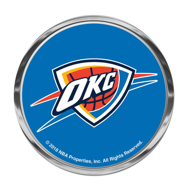 Oklahoma City Thunder Chrome Metal Domed Emblem