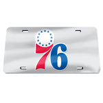 Philadelphia 76ers SILVER Specialty Acrylic License Plate